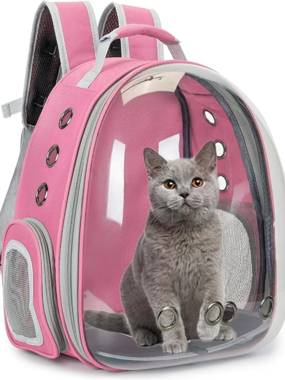 Cat Bubble Backpack Carrier for Small Medium Cats - Pink